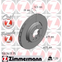 DISC ZIMMERMANN BMW FORMULA Z LEFT  Coat Z