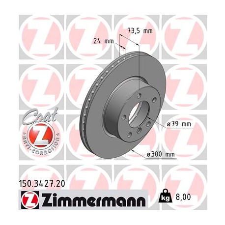 DISQUE ZIMMERMANN BMW Coat Z