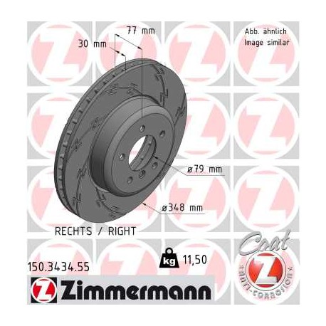 DISC ZIMMERMANN BMW BLACK Z (RIGHT)