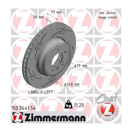 DISC ZIMMERMANN BMW BLACK Z (LEFT)