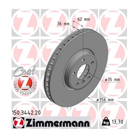 DISC ZIMMERMANN BMW Coat Z