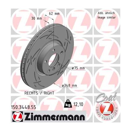 DISQUE ZIMMERMANN BMW BLACK Z (DROIT)