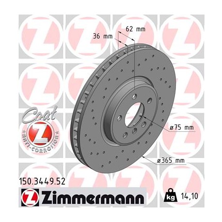 DISC ZIMMERMANN BMW SPORT Z