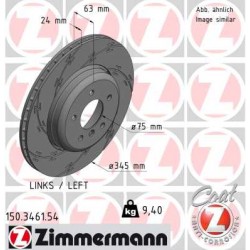 DISC ZIMMERMANN BMW BLACK Z (LEFT)