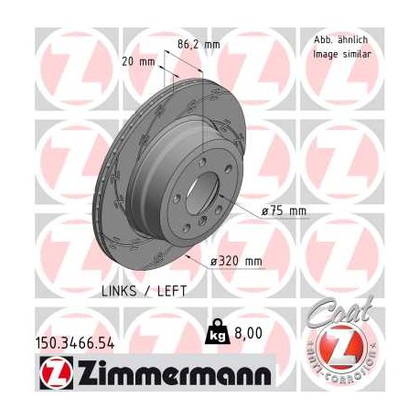 DISC ZIMMERMANN BMW BLACK Z (LEFT)