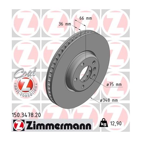 DISC ZIMMERMANN BMW LEFT Coat Z