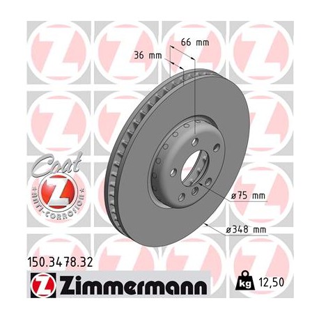 DISC ZIMMERMANN BMW FORMULA F LEFT Coat Z