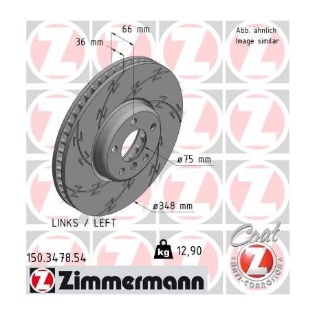 DISC ZIMMERMANN BMW BLACK Z (LEFT)