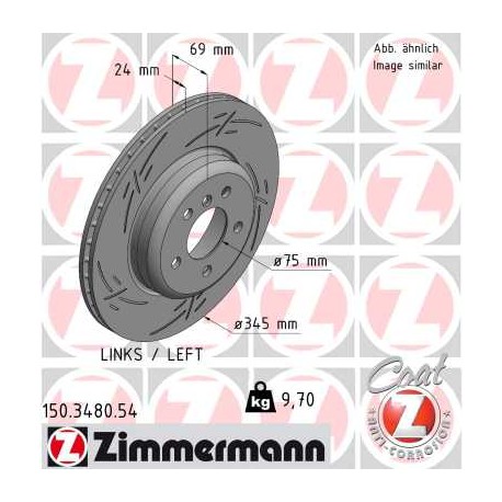 DISC ZIMMERMANN BMW BLACK Z (LEFT)