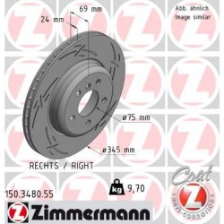 DISQUE ZIMMERMANN BMW BLACK Z (DROIT)