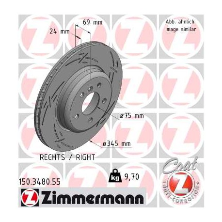 DISC ZIMMERMANN BMW BLACK Z (RIGHT)