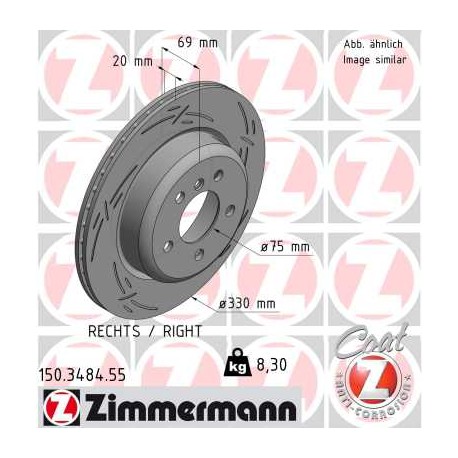 DISC ZIMMERMANN BMW BLACK Z (RIGHT)