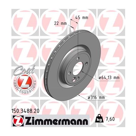 DISC ZIMMERMANN BMW Coat Z