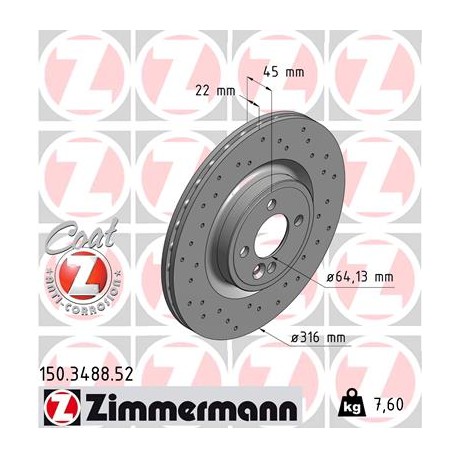 DISC ZIMMERMANN BMW SPORT Z