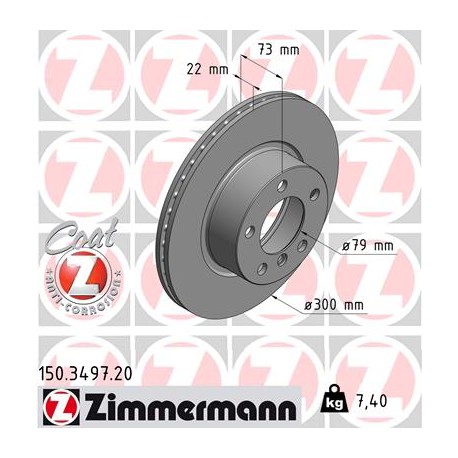 DISQUE ZIMMERMANN BMW Coat Z