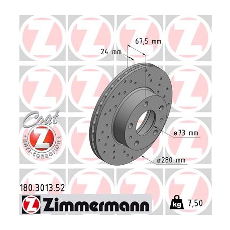 DISQUE ZIMMERMANN PSA/FIAT SPORT Z