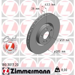 DISQUE ZIMMERMANN CITROEN/PEUGEOT/FIAT Coat Z