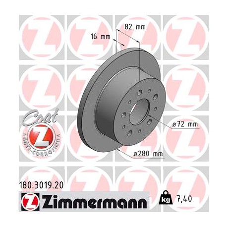 DISC ZIMMERMANN CITROEN/PEUGEOT/FIAT Coat Z