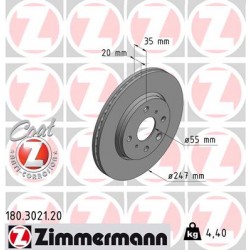 DISQUE ZIMMERMANN PSA/TOYOTA Coat Z