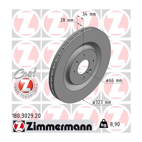 DISC ZIMMERMANN CITROEN/PEUGEOT Coat Z