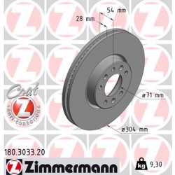 DISC ZIMMERMANN PSA/TAOYOTA Coat Z