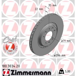 DISC ZIMMERMANN PSA/TAOYOTA Coat Z