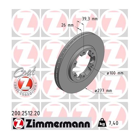 DISC ZIMMERMANN NISSAN/FORD Coat Z