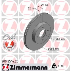 DISC ZIMMERMANN NISSAN Coat Z