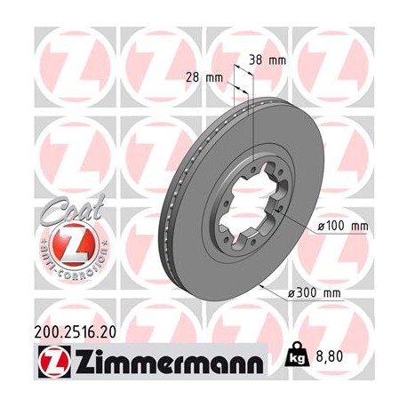 DISC ZIMMERMANN NISSAN Coat Z