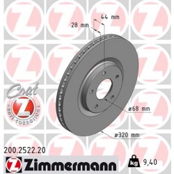 DISC ZIMMERMANN NISSAN/RENAULT Coat Z