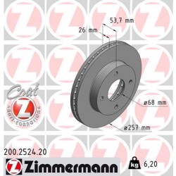 DISC ZIMMERMANN NISSAN Coat Z