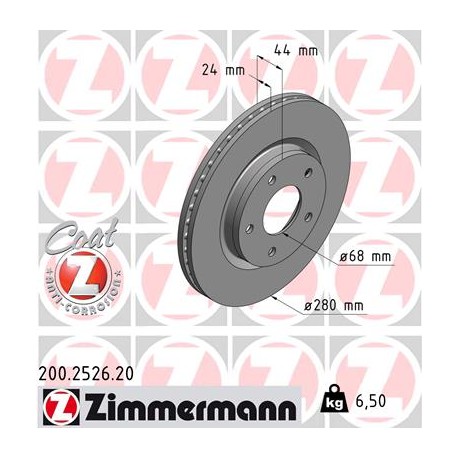 DISC ZIMMERMANN NISSAN Coat Z