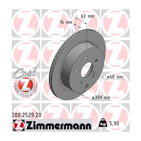 DISC ZIMMERMANN NISSAN Coat Z