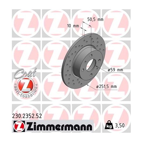 DISC ZIMMERMANN FIAT SPORT Z