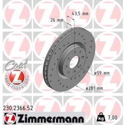 DISQUE ZIMMERMANN FIAT SPORT Z