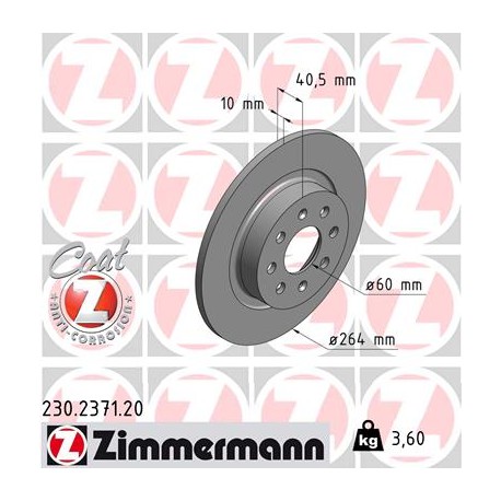 DISC ZIMMERMANN FIAT Coat Z