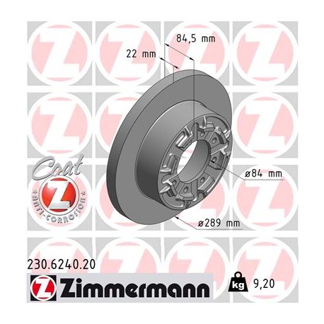 DISC ZIMMERMANN IVECO Coat Z