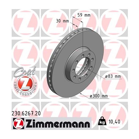 DISC ZIMMERMANN IVECO Coat Z