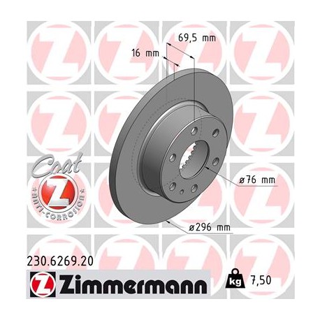 DISC ZIMMERMANN IVECO Coat Z