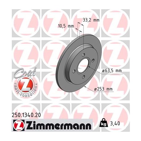 DISC ZIMMERMANN FORD Coat Z