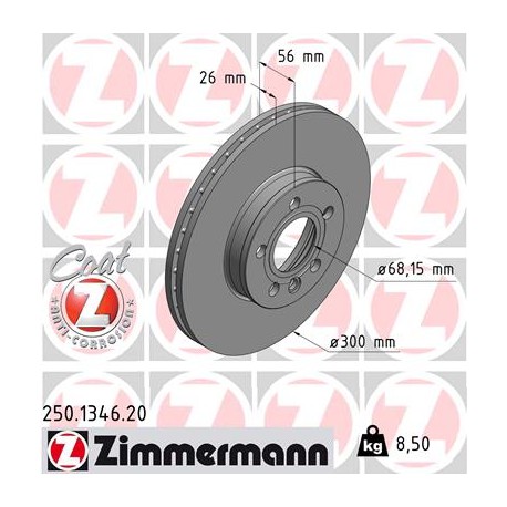 DISC ZIMMERMANN FORD/VAG/SEAT Coat Z