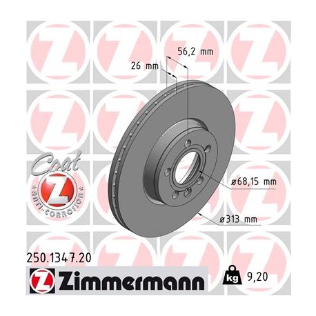 DISC ZIMMERMANN FORD/VAG/SEAT Coat Z