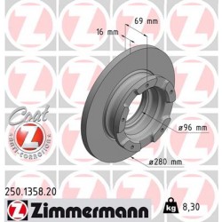 DISC ZIMMERMANN FORD incl. sensor-ring Coat Z