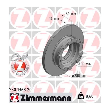 DISQUE ZIMMERMANN FORD incl. sensor-ring Coat Z