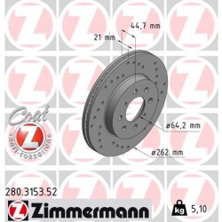 DISC ZIMMERMANN HONDA/MG/ROVER SPORT Z