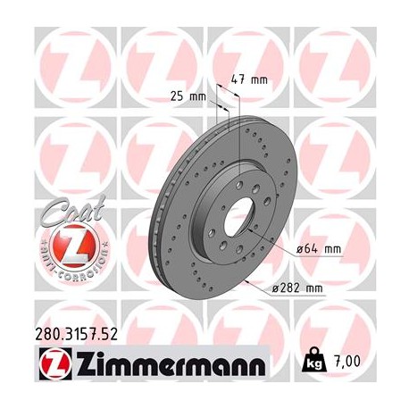 DISQUE ZIMMERMANN HONDA SPORT Z