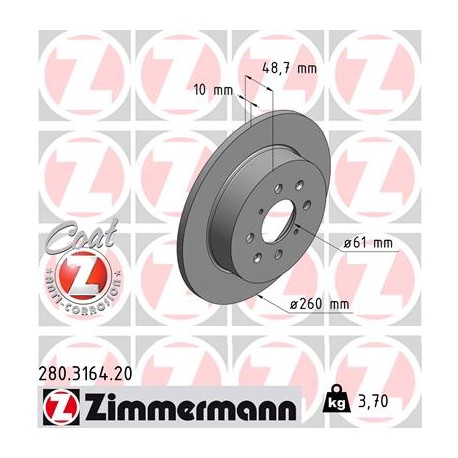 DISC ZIMMERMANN HONDA Coat Z