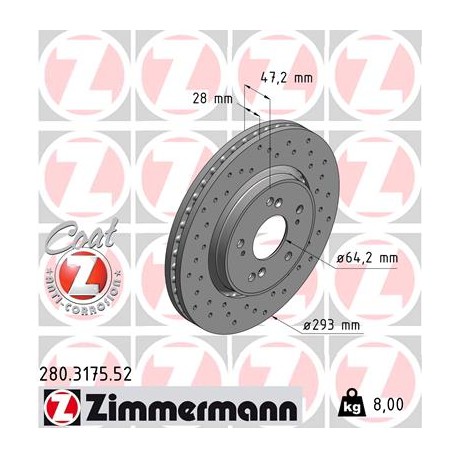 DISC ZIMMERMANN HONDA SPORT Z