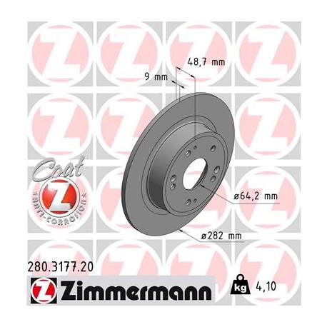 DISC ZIMMERMANN HONDA Coat Z