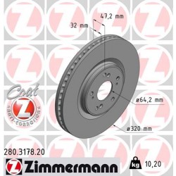 DISC ZIMMERMANN HONDA Coat Z